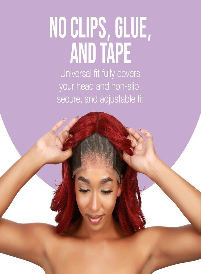 STUDIO LIMITED Non-Slip Wig Cap with Grip Band for Secure Placement, Transparent Lace for Lace Front Wigs, Available in Brown/Dark Brown/Light Beige Tones (Brown) - Image 5